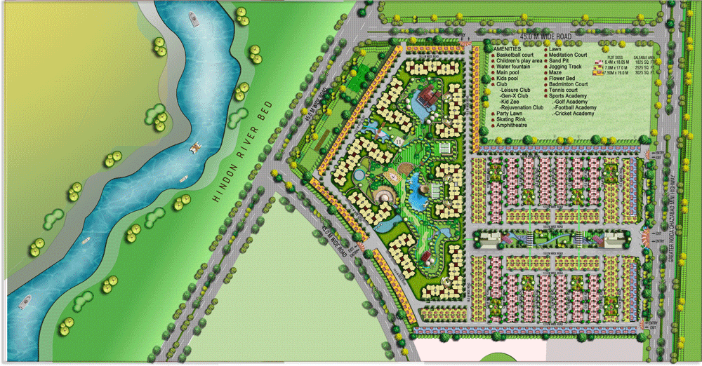 Amrapali Leisure Valley Site Plan